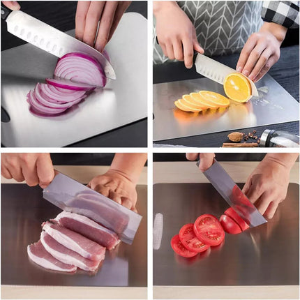 Titanium Cutting Board Double-Sided Chopping Boards for Kitchen Camping Cooking