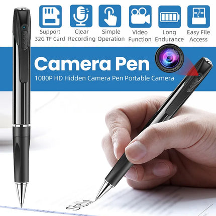 1080P HD Clip On Mini Hidden Camera Pen Video Recorder Cam DV DVR Camera Pen + 64G