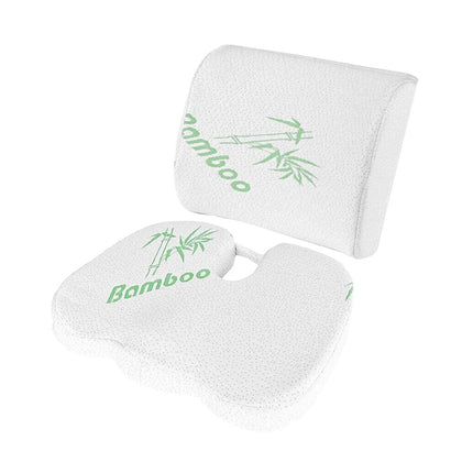 Bamboo Memory Foam Seat /Lower Back Cushion Hip Car Office Posture Coccyx Lumbar