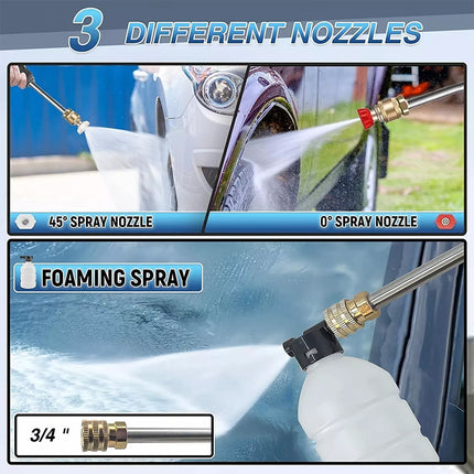 Cordless Electric High Pressure Washer Water Spray Gun Car Cleaner w/ 2*Battery