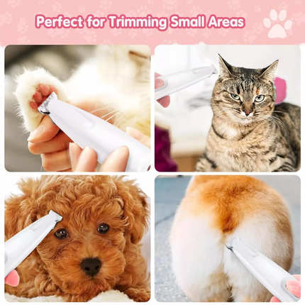 Dog Paw Trimmer Fully Waterproof Pet Hair Trimmer with LED Display Dog Clippers
