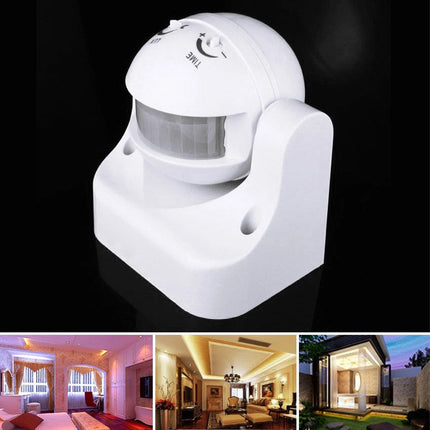 2 PCS PIR Motion Sensor Detector Infrared Home 180° Light Control Switch 240V IP44 White