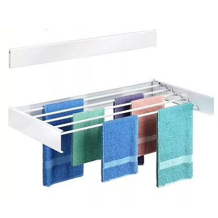 80CM Foldable Clothes Drying Rack Wall Mounted Clothes Drying Rack Holds 40lbs H