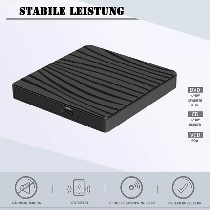 External CD/DVD-RW Drive USB 3.0,Portable Optical Burner Player for Laptop PC