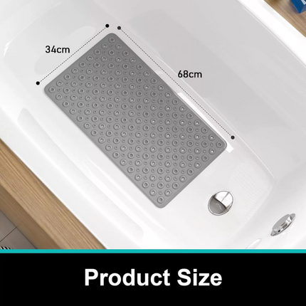 Non Slip Bath Mat Extra Large Shower Mat Bathtub Anti-Mold Rubber Strong Suction