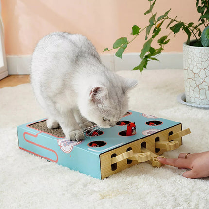 Cat Toy Whack-a-Mole Cat Scratching Board Corrugated Cardboard Scratching Pad
