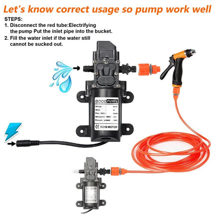 130PSI High Pressure Washer Gun Electric Auto Spray Hose Pump Clean Car Home Pet