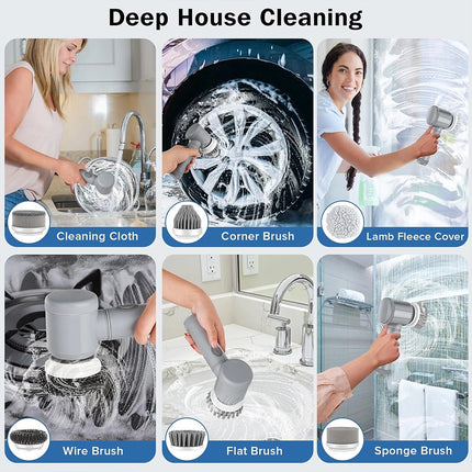 Power Spin Scrubber Cordless Electric Spin Scrubber Handhold Cleaning Brush