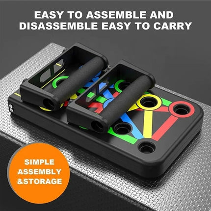 Foldable Push Up Board Rack Training Gym Exercise Pushup Exercise Stand Grip Bar