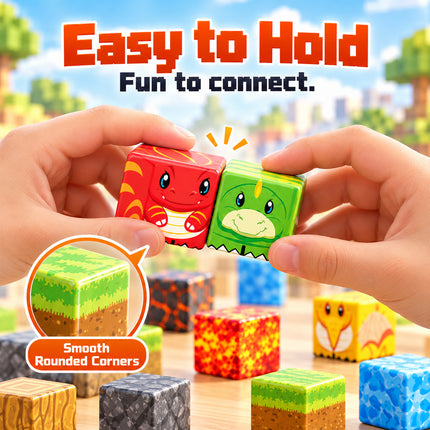 80 Pcs 3D Building Blocks Dinosaur Lava World Toy Creative Cube Christmas Gift