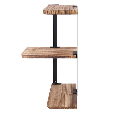 3 Tier Ledge Corner Shelf Modern Floating Wall Shelves Storage Display Shelving