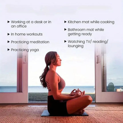 Universal Earthing Mat Kit Grounding Mat EMF Shielding Therapy for Yoga Office33x60cm