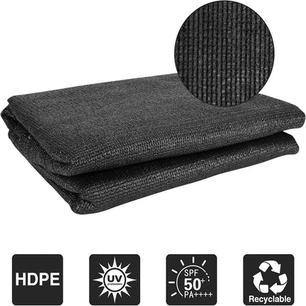Balcony Privacy Screen Fence Mesh 5M For Balcony Windscreen Sun Shade UV-Proof (Black)