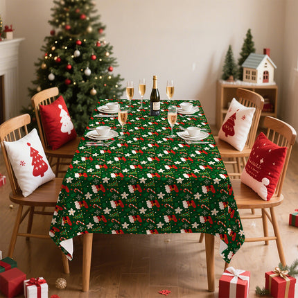 Christmas Tablecloth Rectangle Table Cloth Cover Dinner Party Home Xmas Decors (Christmas-2)
