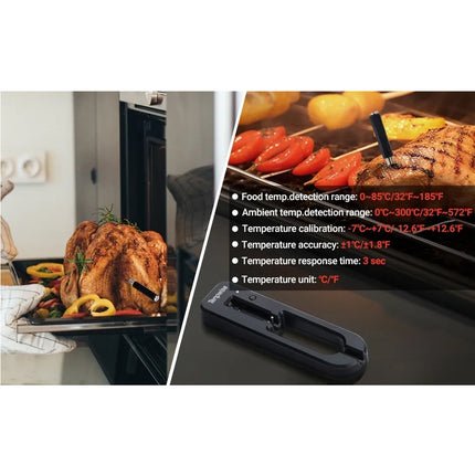 Wireless Meat Thermometer 2-IN-1 Bluetooth 98ft Free APP Grill BBQ Cooking Set