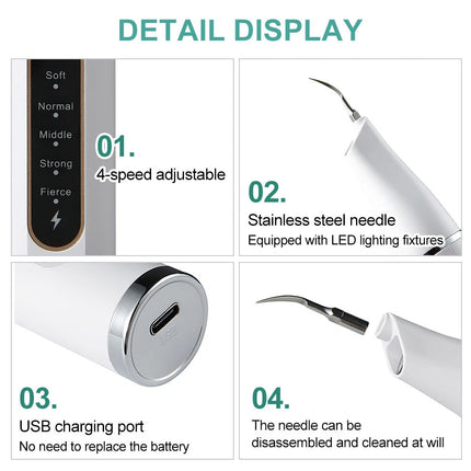 Ultrasonic Tooth Cleaner Electric Dental Scaler Tartar Plaque Calculus Remover