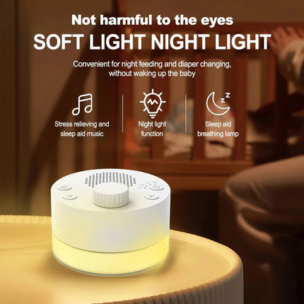 White Noise Sound Machine Sleep Therapy Relaxation for Nature Sounds Warm Light