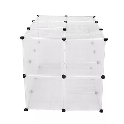 28 Packs Pet Playpen Puppy Cat Cage Enclosure Fence Play Pen Metal & Plastic
