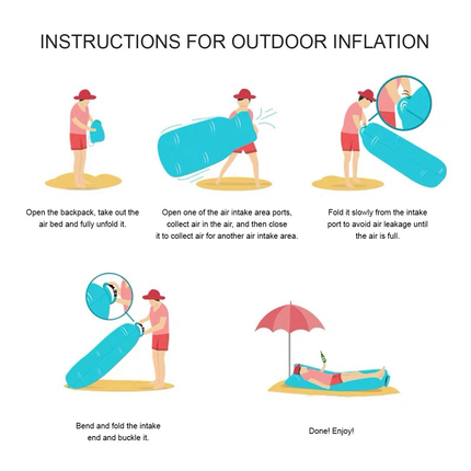 Fast Inflatable Lounge Camping Air Bag Sofa Bed hangout Beach Sleeping Au