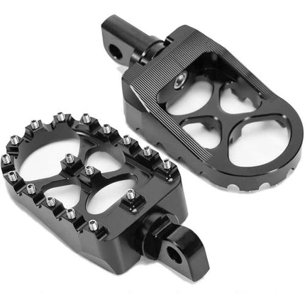 2Pcs Wide Fat Foot Pegs MX Style Footpegs Fit for Harley Dyna Sportster Bobber