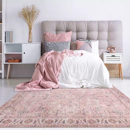 120x170CM  Deal Extra Large Rug Pink Runner Distressed Retro Washable Soft Carpet