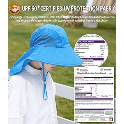 Bucket Hat kids Boy Girl Adjustable Sun Protection Cap Unisex Beach School UPF50