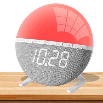 Digital Wake Up Light Alarm Clock With Sunrise Simulation Snooze 7 Sounds
