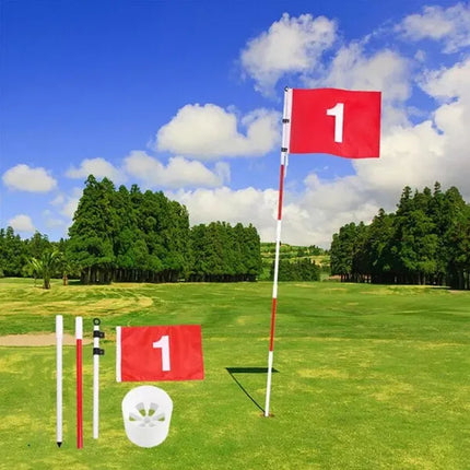 Golf Practice Hole Pole Cup Flag Backyard Stick Putting Flagstick Set 195CM C