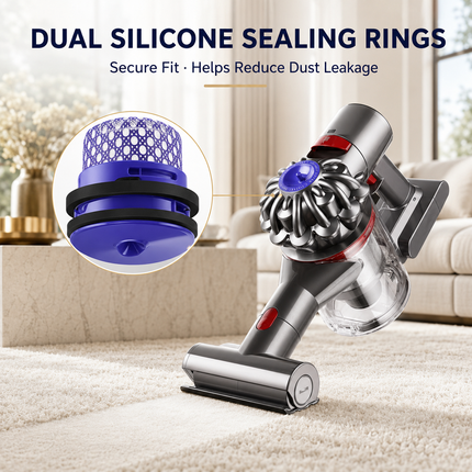 2Pcs For Dyson V8 V7 Vacuum Cleaner Pre Post Filter Replacement