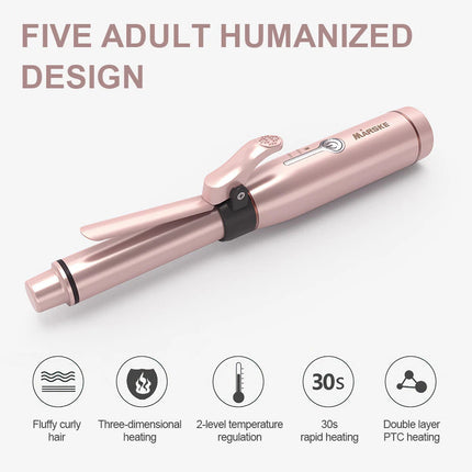 Portable Curling Wand, Mini Cordless Curling Iron USB Rechargeable Ceramic Hair