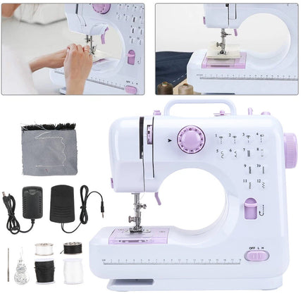 Mini Sewing Machine 12 Stitch Electric Foot Pedal 2-Speed for DIY and Repairs