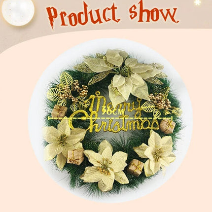 Christmas Xmas Wreath Garland Door Wall Tree Home Hanging Ornament Decor Glitter #5