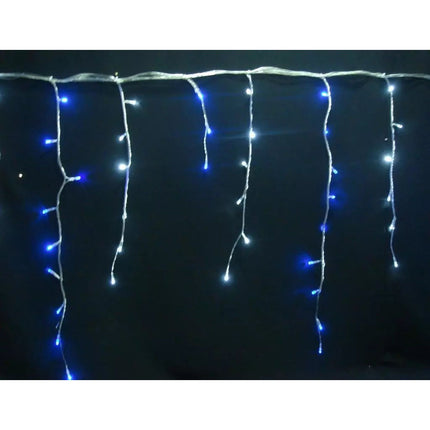 480 LED 14.5M Blue & White Solar Icicle Christmas Lights With 8 Functions