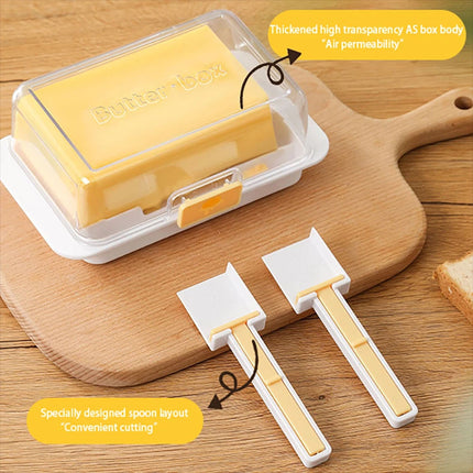 Butter Dish with Lid Easy Scoop Butter Keeper Container Refrigerator Countertop
