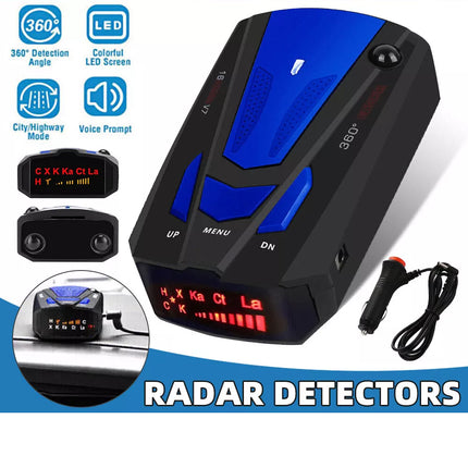 360° Car Speed Laser Radar Detectors GPS Camera Voice Alert Anti Police Warning
