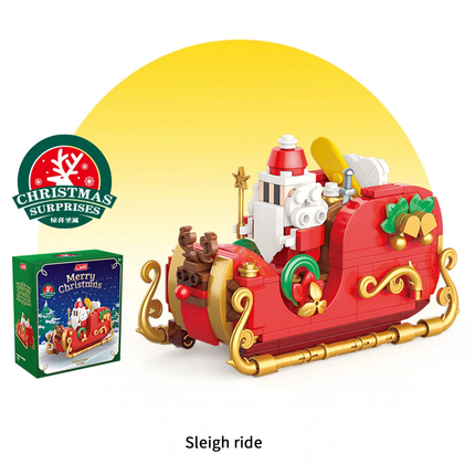 LOZ 4-in-1 Christmas Train Mini Bricks Building Blocks Set Toy Gift Kids Adults