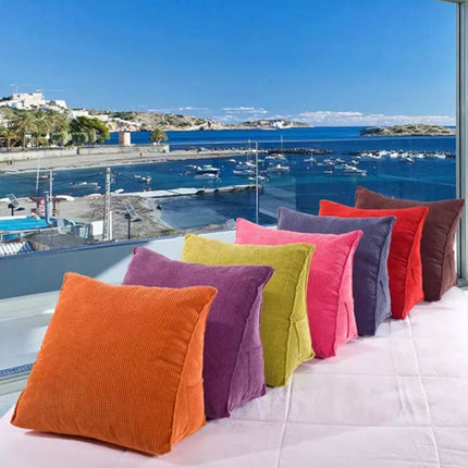 Headboard Pillow Wedge Reading Pillow Corduroy Backrest Reading Rest Pillow Gift Light Coffee