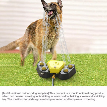 Interactive Dog Water Sprinkler Toy Outdoor Pet Drinking Fountain & Bath Shower Grey