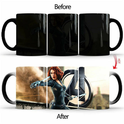 Magic Mugs Colour Changing Mug Novelty Coffee Cups Cup Hot Water 4 Complete Sets