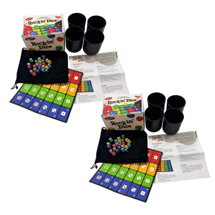 Dice Shaking Board Game Set for 2 to 4 Players Strategy Table Game for Family (2 Set）