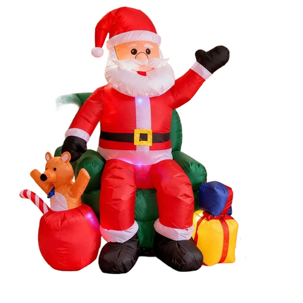 7.5FT Giant Inflatable Santa Claus Christmas Blow Up Outdoor Garden Decoration LED Light