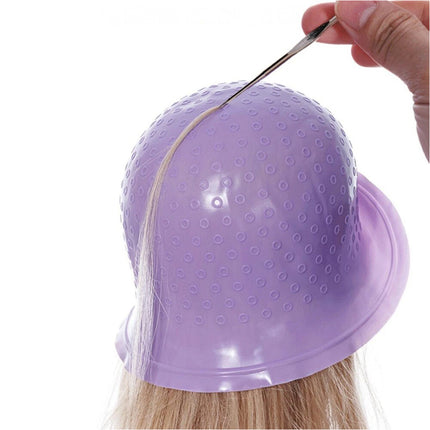 Hair Cap Reusable Highlighting Tinting Streaking Silicone Hat Hairdressin