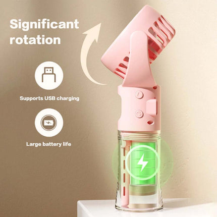 Portable Handheld Misting Fan Water Spray Fan 4 Adjustable-Speed Personal-Fan