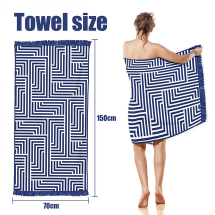 Sand Free Beach Towel Blanket Quick Dry Super Absorbent Microfiber w/ Carry Bag Makena