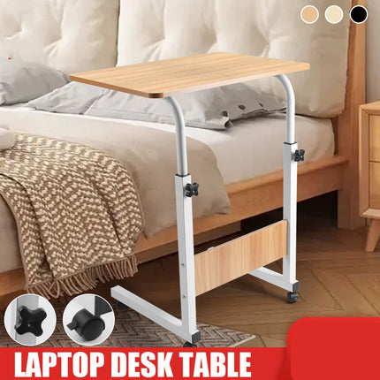 Laptop Desk Portable Mobile Computer Desk Stand Adjustable Bed Desk Table Brown