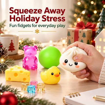24PCS Christmas Bao Bun Squishy Advent Calendar Mystery Box Slow Rising Fidget Toy Gift Set
