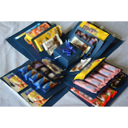 5 Layer Explosion Box DIY Explosion Surprise Gift Box Valentine’s Day Love Gift Blue
