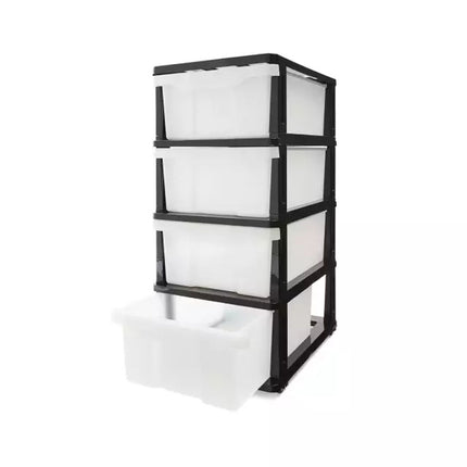 4 Drawer Storage Unit on Wheels Storage Organization Container Tub Home Clothes