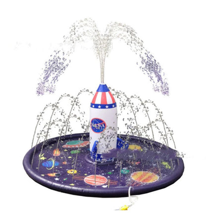 Sprinkler Water Play Mat Rocket Splash Outdoor Inflatable Pad Pool Fun Kids