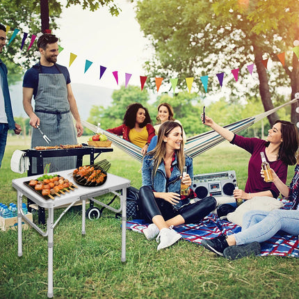 Camping Table Roll Up Folding Portable Aluminium Outdoor BBQ Desk Picnic 60CM
